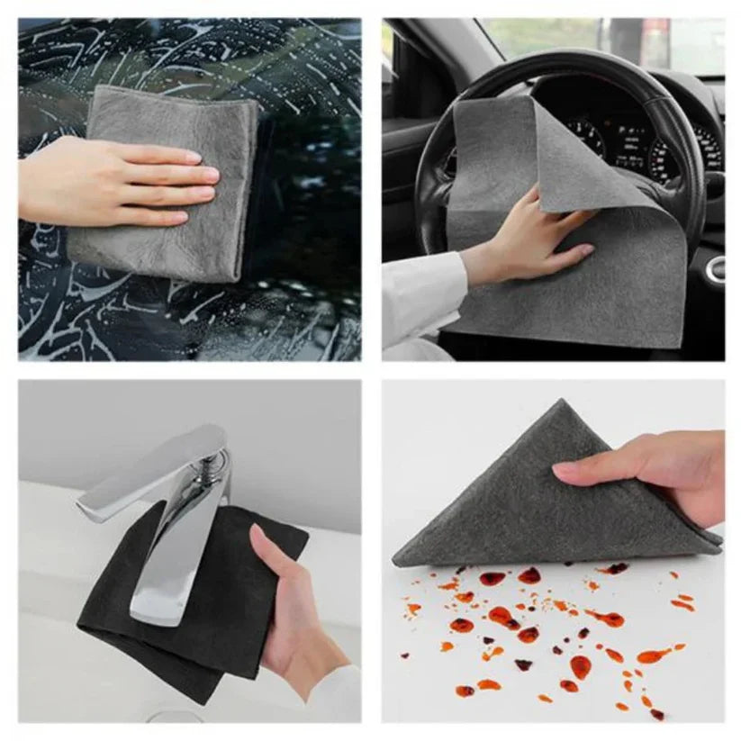 Magisches Reinigungstuch zum Putzen, Polieren und Reinigen. Perfekt für Küche, Bad und Auto.