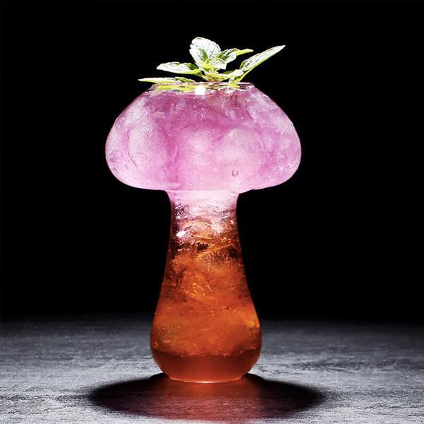 Langlebiges Borosilikatglas Pilz Cocktailglas, ein Hingucker für Cocktails und besondere Feste.