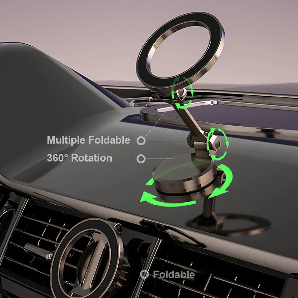 Stabile, verstellbare KFZ Handyhalterung mit Magnet für Smartphone. 360° schwenkbar im Fahrzeug.