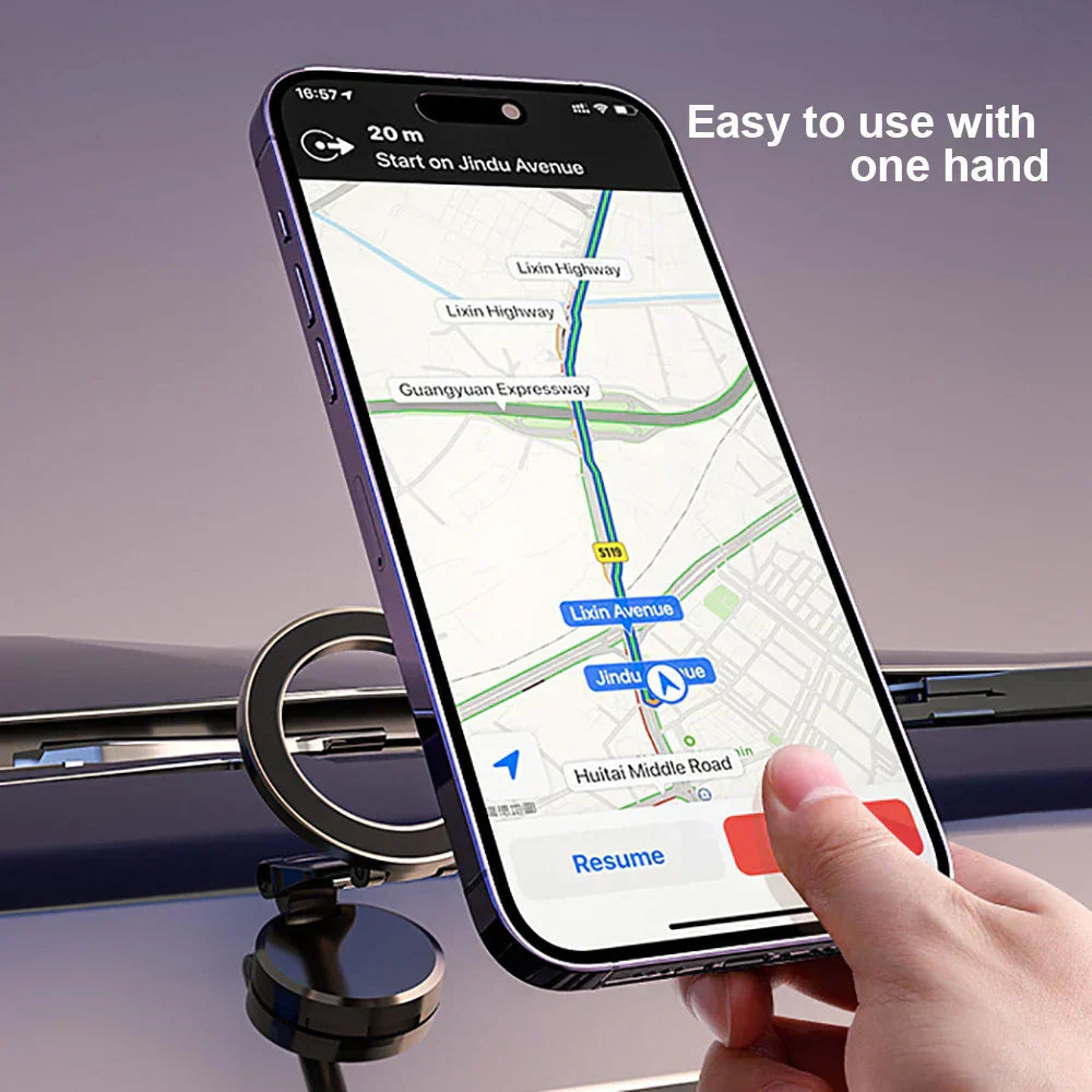 Universelle magnetische Handyhalterung fürs Auto. Faltbares Design, ideal für Navigation & Mobiltelefon.