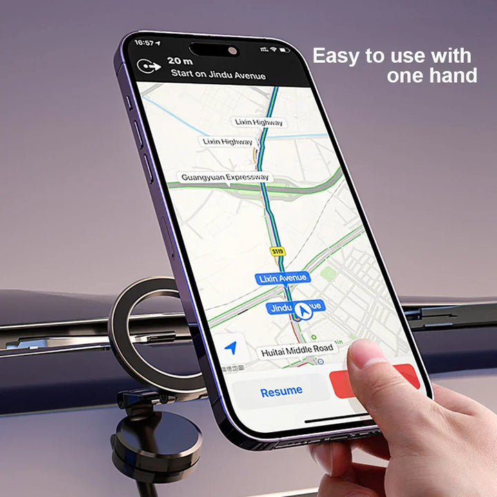Universelle magnetische Handyhalterung fürs Auto. Faltbares Design, ideal für Navigation & Mobiltelefon.