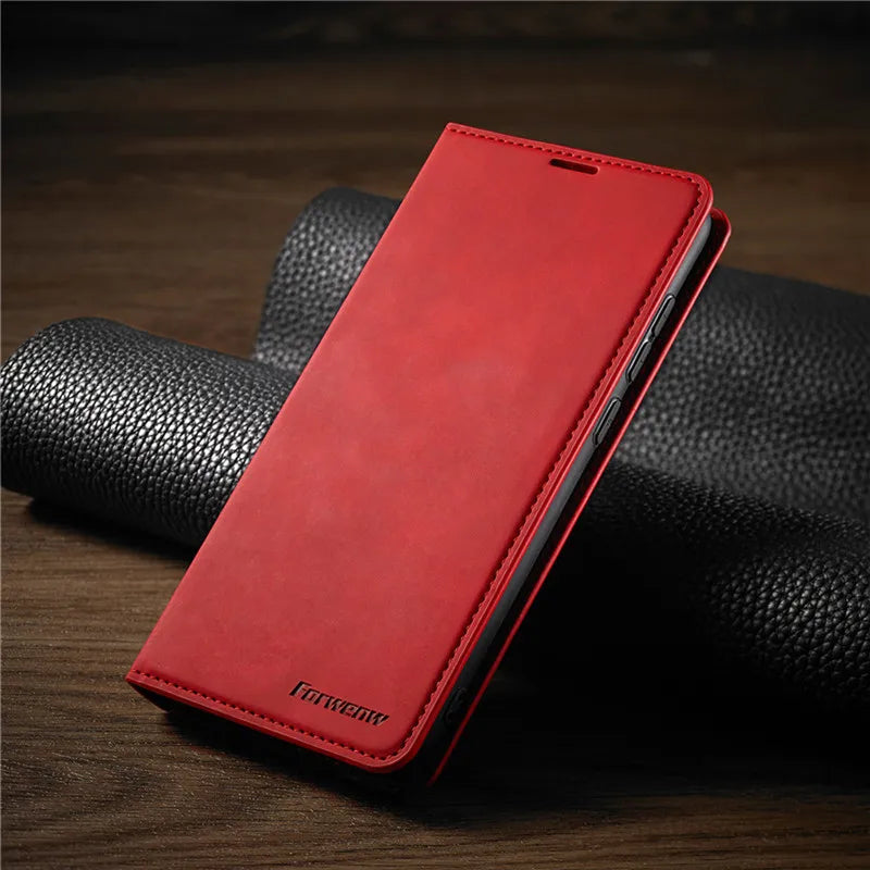 Premium iPhone-Schutzhülle aus Leder, magnetisch und stilvoll, ein Must-have Zubehör für Ihr Smartphone.