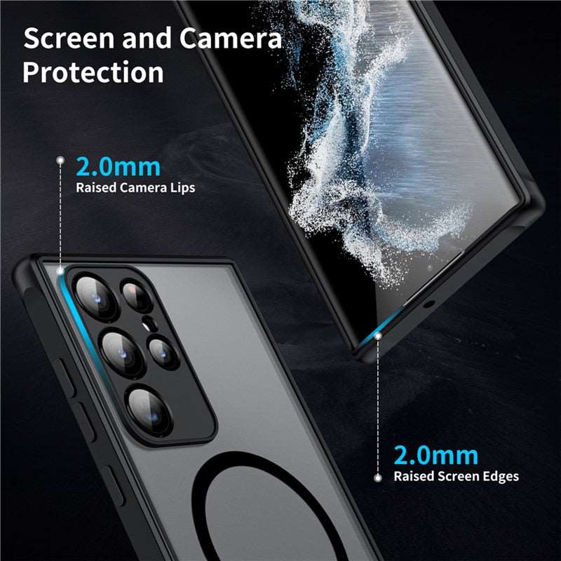 Stoßfeste Schutzhülle für Samsung Galaxy S23: Magnetische Handyhülle, perfektes Smartphone Zubehör.