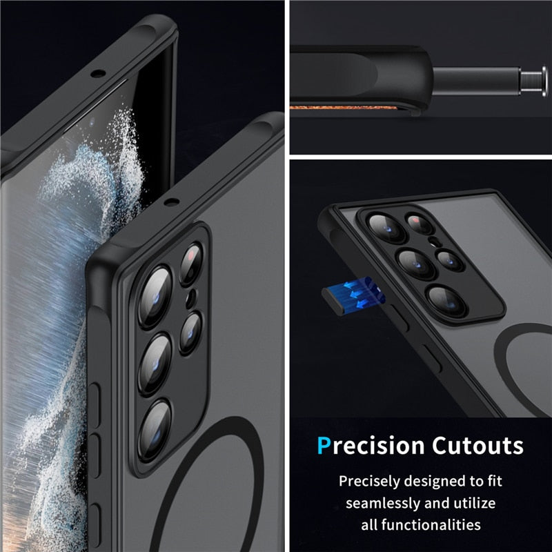 Magnetische Handyhülle für Samsung Galaxy A54: Stoßfeste Schutzhülle, ideales Smartphone Zubehör.