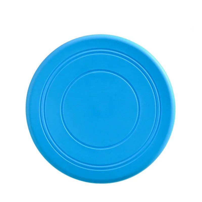 Leuchtend farbiges Silikon-Wurfspielzeug für Hunde; langlebige Frisbee für Apportierspiele & Zahnfreundlichkeit.