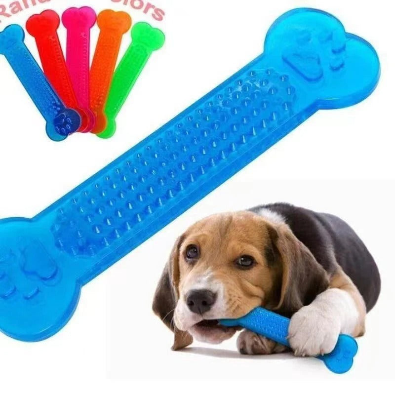 Robustes Gummiknochen Hundespielzeug für aggressive Kauer, langlebiges Kauspielzeug zur Zahnpflege.