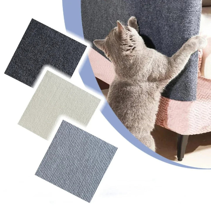 Katzen Kratzschutz auf dem Sofa. Transparente, zuschneidbare Schutzmatte für Polstermöbel. Schützt vor Kratzspuren.