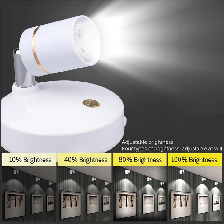 Flexibler kabelloser LED-Spot für Innenräume, ideal als Deko-, Stimmungs- oder indirekte Beleuchtung.