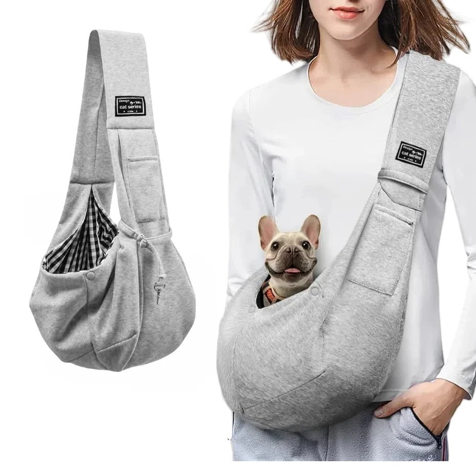 Weiche, waschbare Baumwoll-Hundetasche für kleine Hunde. Ideal als komfortable Transporttasche.