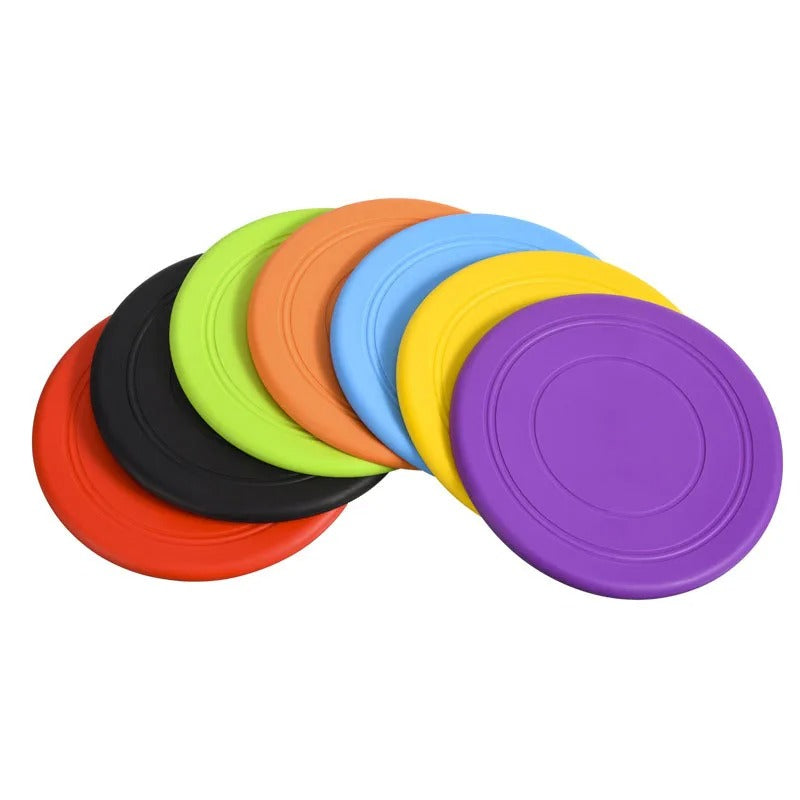 Grüne Silikon-Frisbee für Hunde, perfekt als langlebiges Wurfspielzeug & zahnfreundliches Apportierspiel.