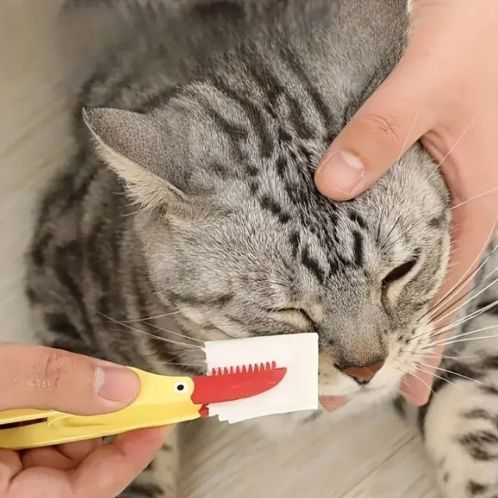 Langlebiger Edelstahlkamm für Augenpflege von Hunden & Katzen. Effektiv gegen Tränenflecken & für strahlende Augen.