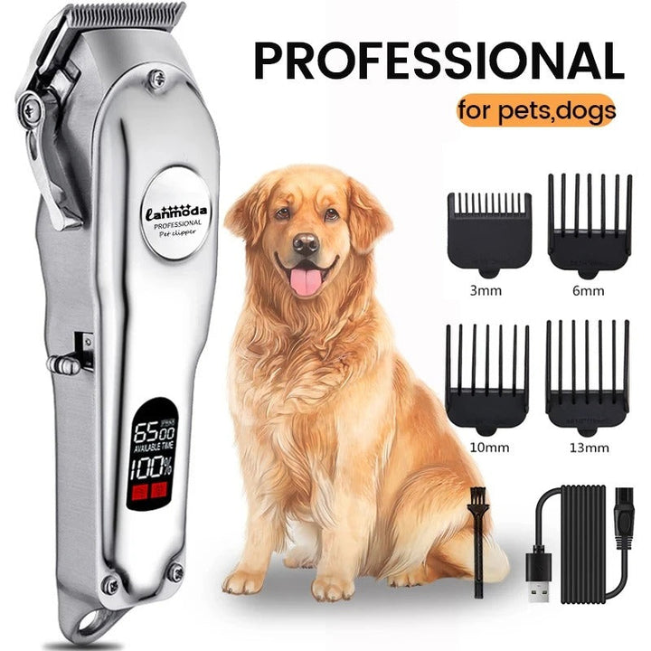 Robuste Hundeschermaschine für langlebige Haustierpflege; mit scharfen Klingen für sauberen Schnitt.