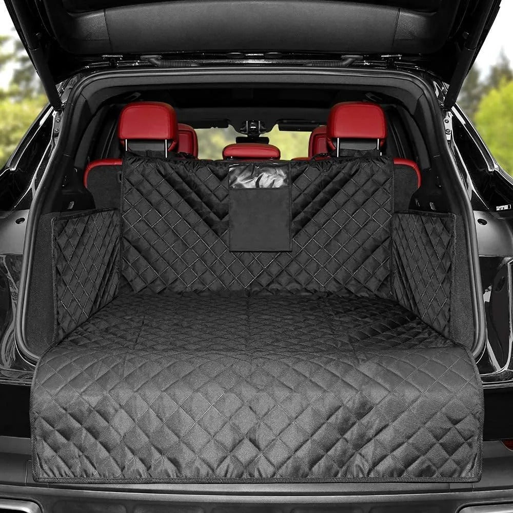 Premium Hunde Autositzschutz für SUV: wasserdicht, strapazierfähig, komfortabel für sichere & saubere Fahrten.