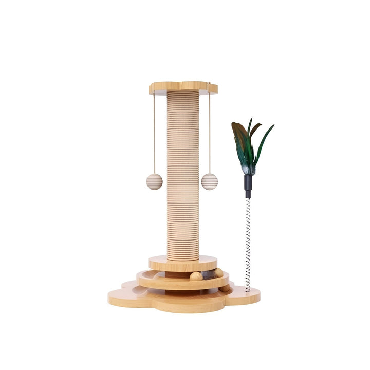 Stylisches Katzenspielzeug & Kratzbaum aus Holz fügt sich elegant in jedes Zuhause ein. Funktionales Design.