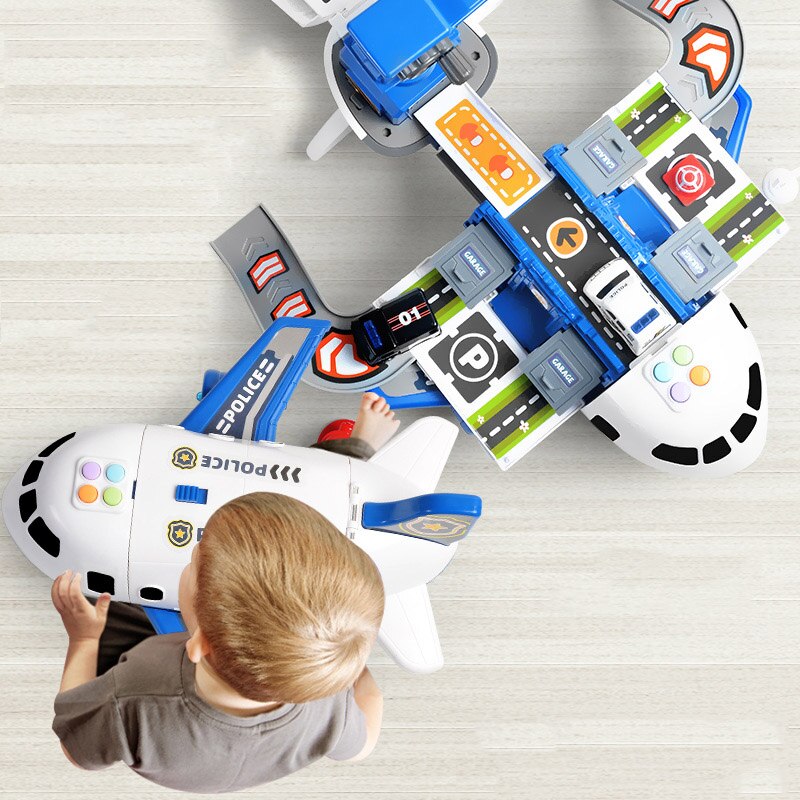 Pädagogisches Flugzeug Spielset für Kinder (3-6 Jahre), fördert Kreativität & Motorik beim Bauen und Spielen.