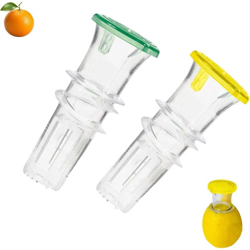 Manueller Zitrusentsafter aus Kunststoff, tragbar für frischen Saft unterwegs, ideal für Zitronen & Limetten.