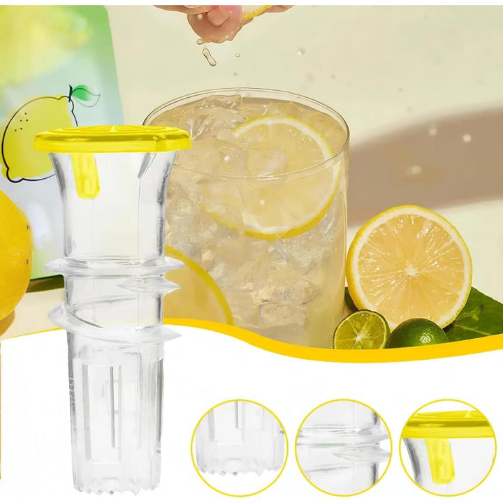 Kompakter manueller Entsafter für Zitrusfrüchte, schnell frischen Saft genießen, ideal für unterwegs.