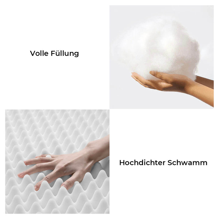 Gemütliches orthopädisches Hundebett mit rutschfester Unterseite, blau, marokkanischer Stil & weicher Bezug.