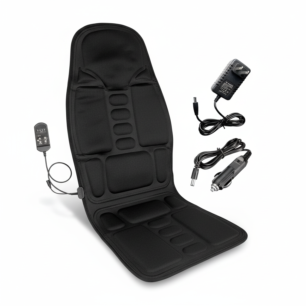 Massagesitzauflage mit Wärme für Rücken & Nacken, 8 Vibrationsmodi. Ideal für Entspannung & Schmerzlinderung.