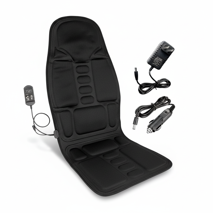 Massagesitzauflage mit Wärme für Rücken & Nacken, 8 Vibrationsmodi. Ideal für Entspannung & Schmerzlinderung.