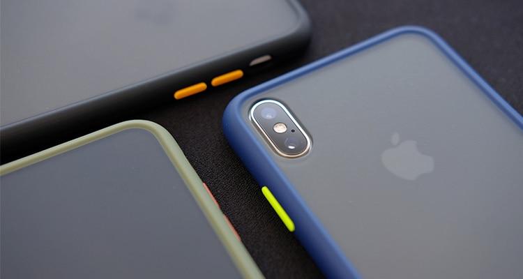 Robuste Anti-Stoß iPhone Hülle, mattiert. Schutz für iPhone X/8/7. Langlebige Silikonhülle.