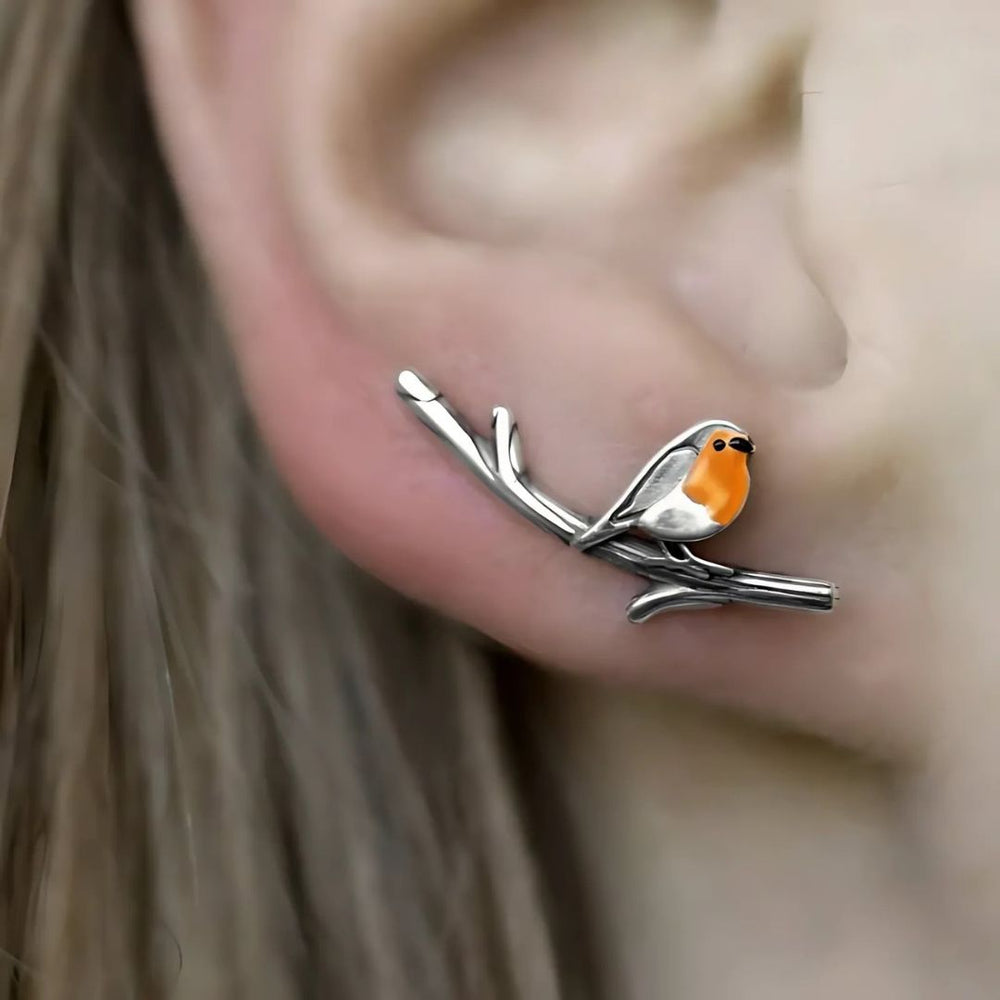 Handgefertigte, leichte Damen Glasohrringe, mehrfarbig in Tropfenform mit Sterlingsilber – ein elegantes Unikat.