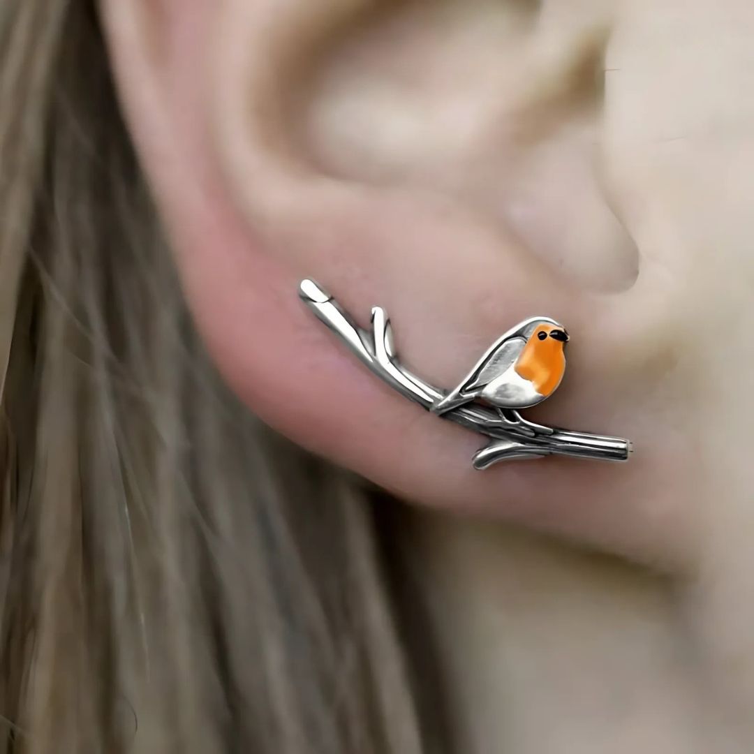Handgefertigte, leichte Damen Glasohrringe, mehrfarbig in Tropfenform mit Sterlingsilber – ein elegantes Unikat.
