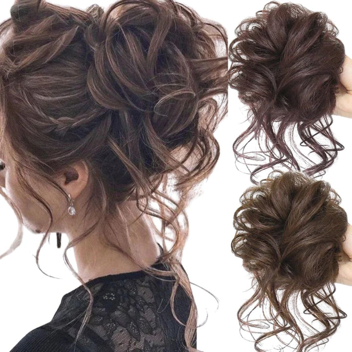 Messy Bun Haarteil für natürliches Volumen; schneller Dutt für Fülle in Sekunden.