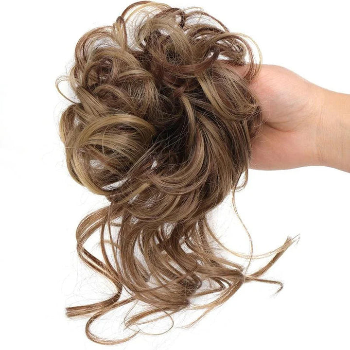 Haar Scrunchie Haarteil; Messy Bun für natürliches Volumen und schnelle Eleganz.