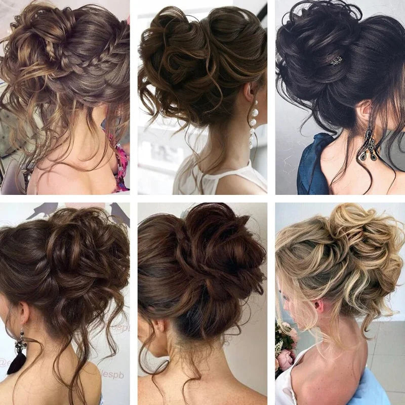 Dutt Haarteil für einen Messy Bun; Haar Scrunchie für sofortiges Volumen und natürliche Fülle.
