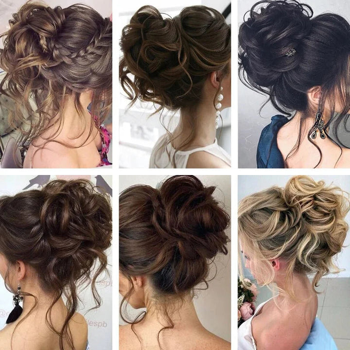 Dutt Haarteil für einen Messy Bun; Haar Scrunchie für sofortiges Volumen und natürliche Fülle.