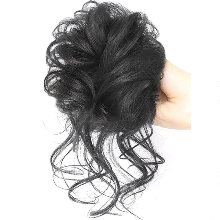 Volumen Haarteil für natürlichen Messy Bun; schneller Dutt für elegante Frisuren.