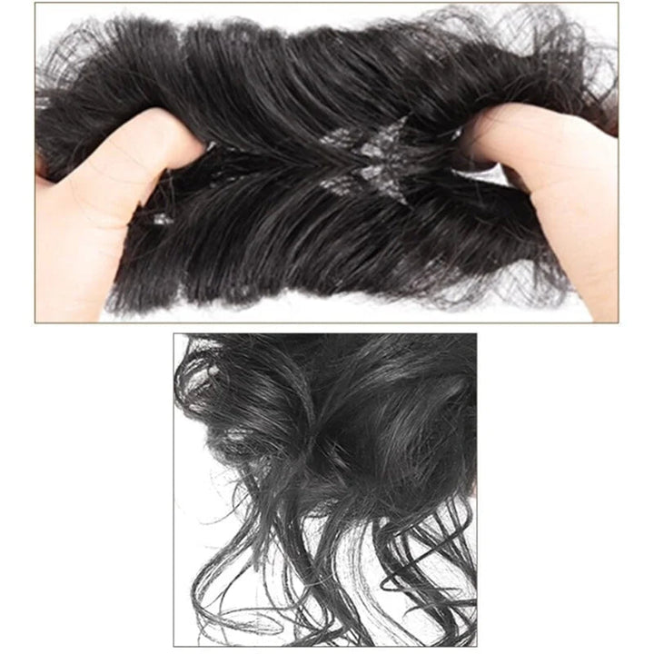 Schnelle Frisur Haarteil; Messy Bun Dutt für natürliches Volumen und einfache Anwendung.