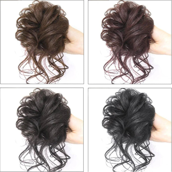 Haar Scrunchie Dutt für natürliches Volumen; elegante Frisur in Sekunden mit diesem Haarteil.