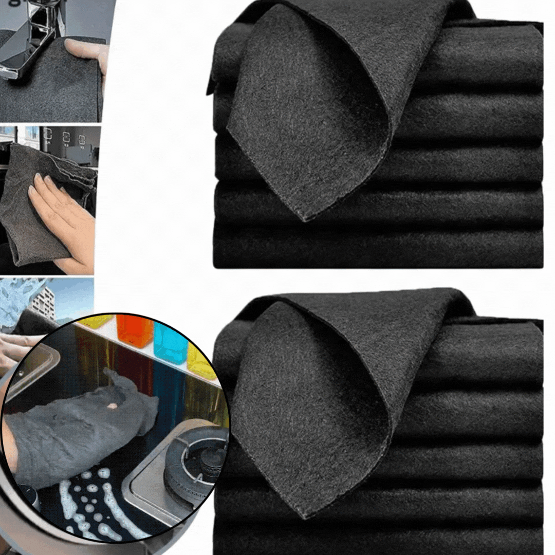 Mikrofasertücher 10er Set für streifenfreie Hochglanz-Reinigung im Auto & Haushalt, fusselfrei.