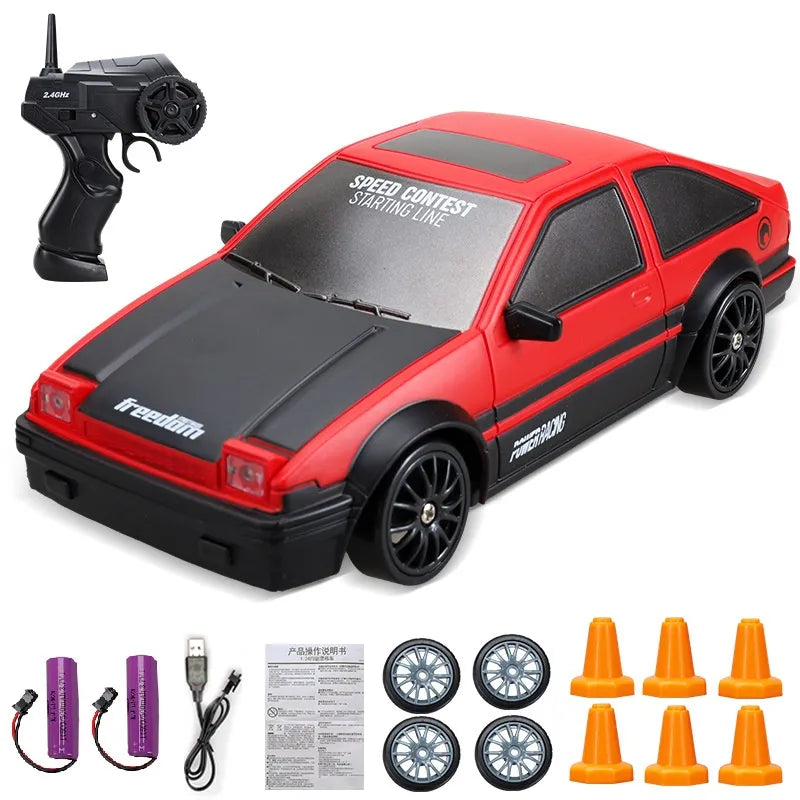 Blaues Mini Drifter RC Auto, ein echtes Highlight für alle Rennfans.