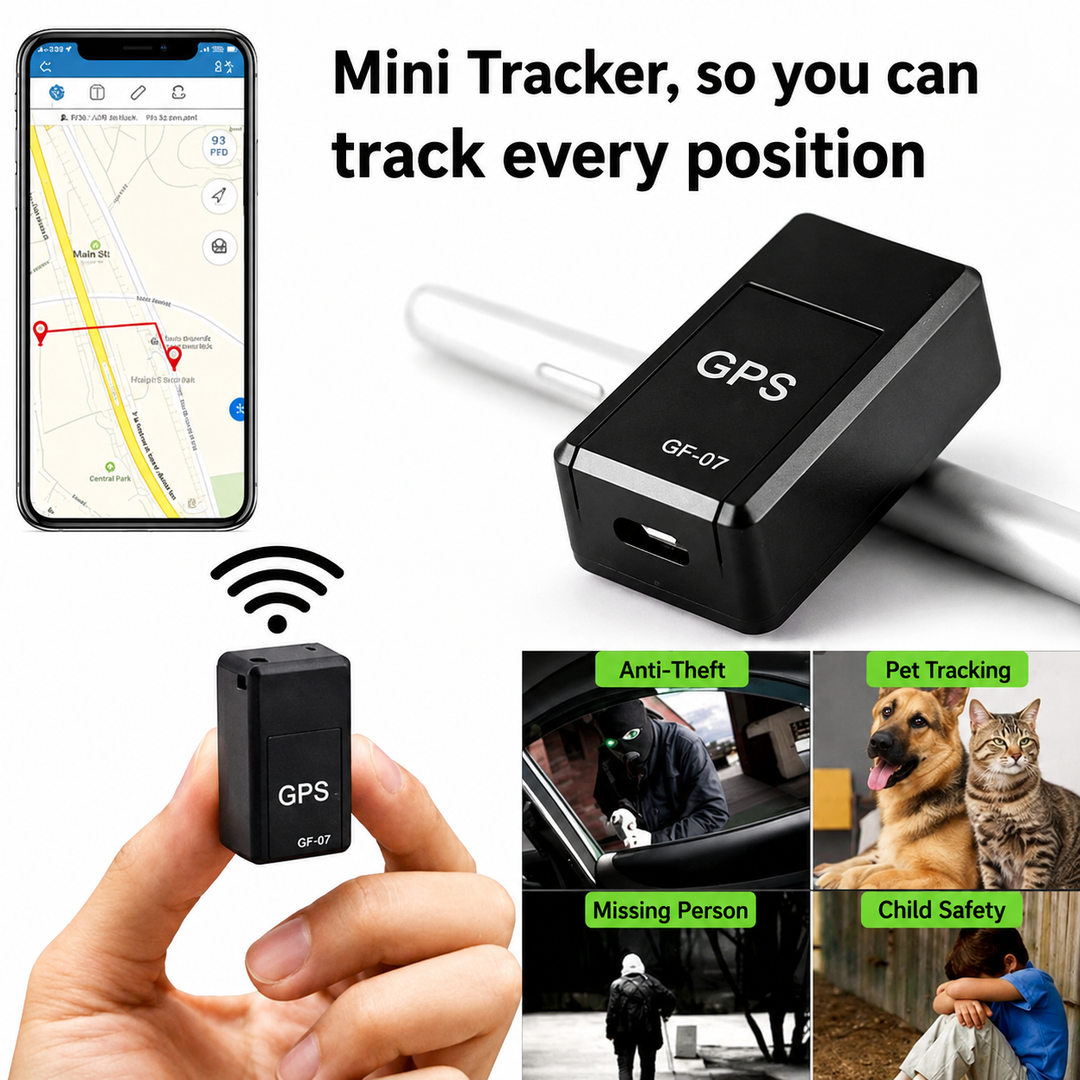 Kleiner magnetischer GPS Tracker zur diskreten Fahrzeugortung in Echtzeit, idealer Diebstahlschutz für Ihr Auto.