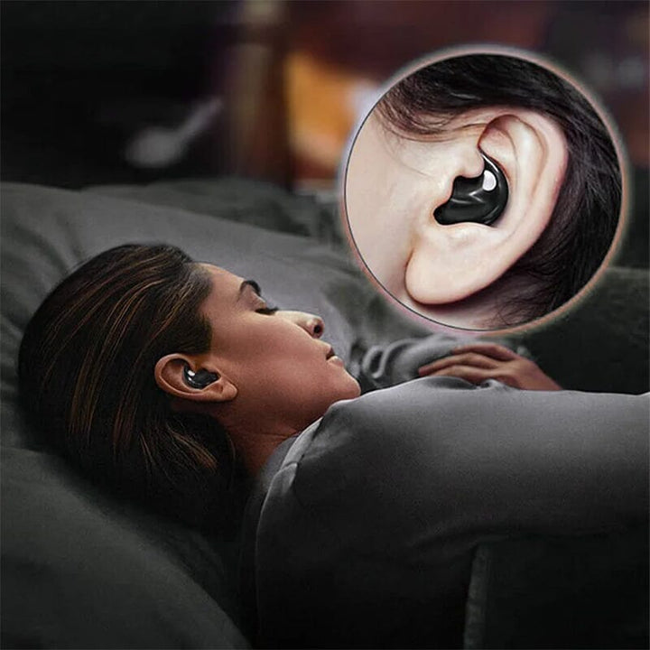 Ultra-kleine, unsichtbare Bluetooth Kopfhörer für diskreten Musikgenuss im Alltag.