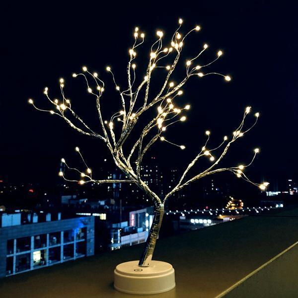 Festliche Zimmerdeko: Bunter LED Bonsai Baum mit Feenlichtern, ein echtes Highlight.