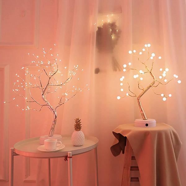 LED Bonsai Baum in Pink, ein charmantes Nachtlicht und tolle Geschenkidee.