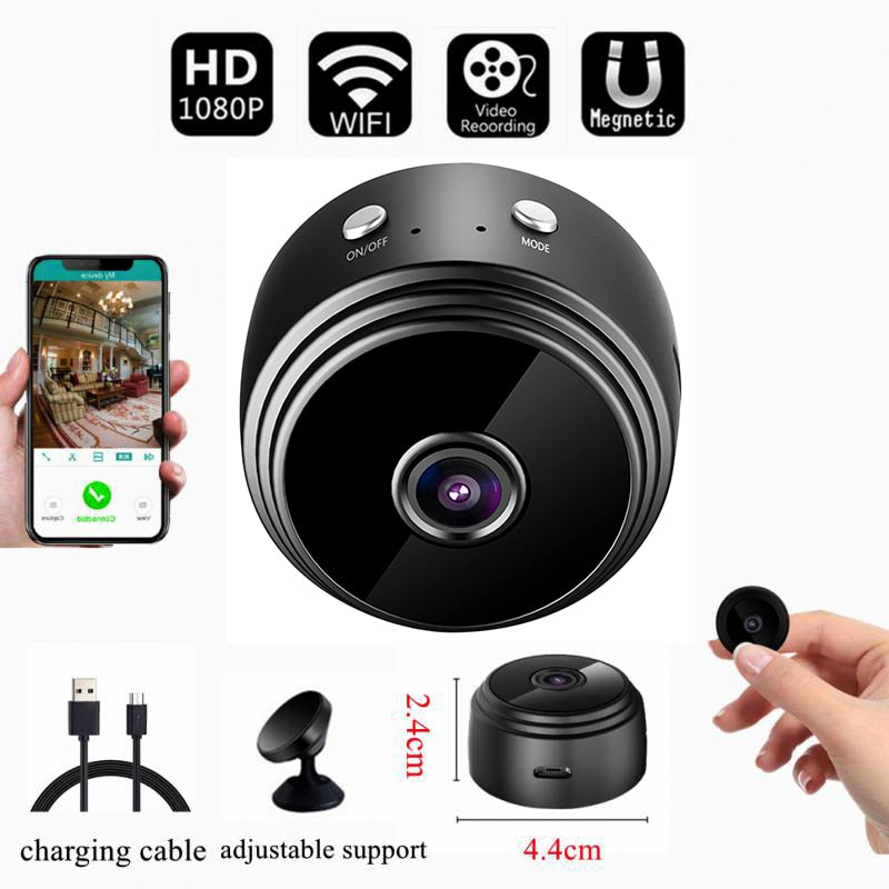 App-gesteuerte Mini WiFi Kamera, bequeme Überwachung vom Smartphone, Smart Home.