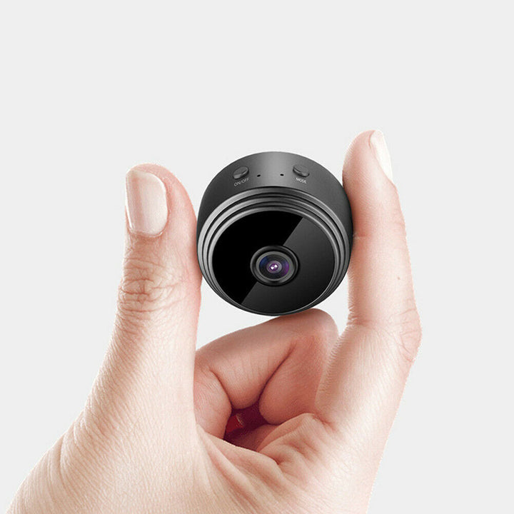 Mini Spionagekamera 1080P HD mit Nachtsicht für diskrete Hausüberwachung.