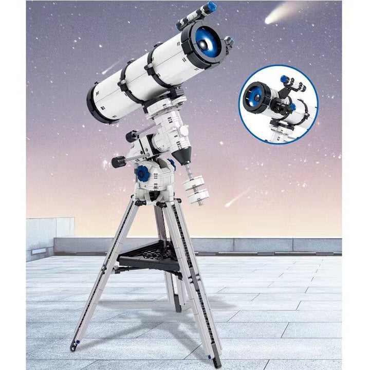 Mini Teleskop Bauklötze Set für Kinder & Erwachsene, fördert Kreativität & Astronomie-Interesse. Tolles Modellbau-Spielzeug.