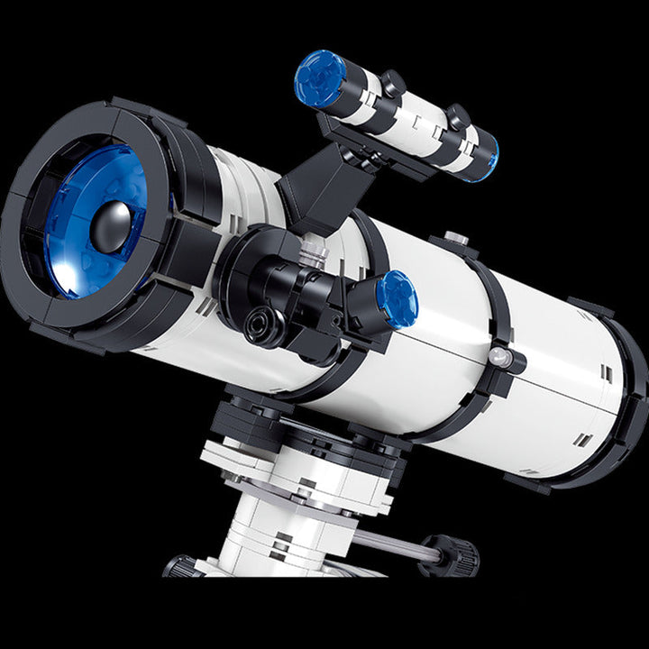 Einzigartiges Mini Teleskop aus Bauklötzen. Das perfekte Modellbau-Spielzeug für Astronomie-Fans. Für alle Altersgruppen.