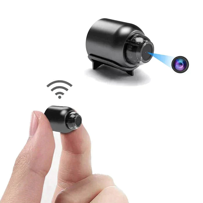 Kompakte WLAN Überwachungskamera mit HD Nachtsichtfunktion zur optimalen Sicherheit bei Dunkelheit.