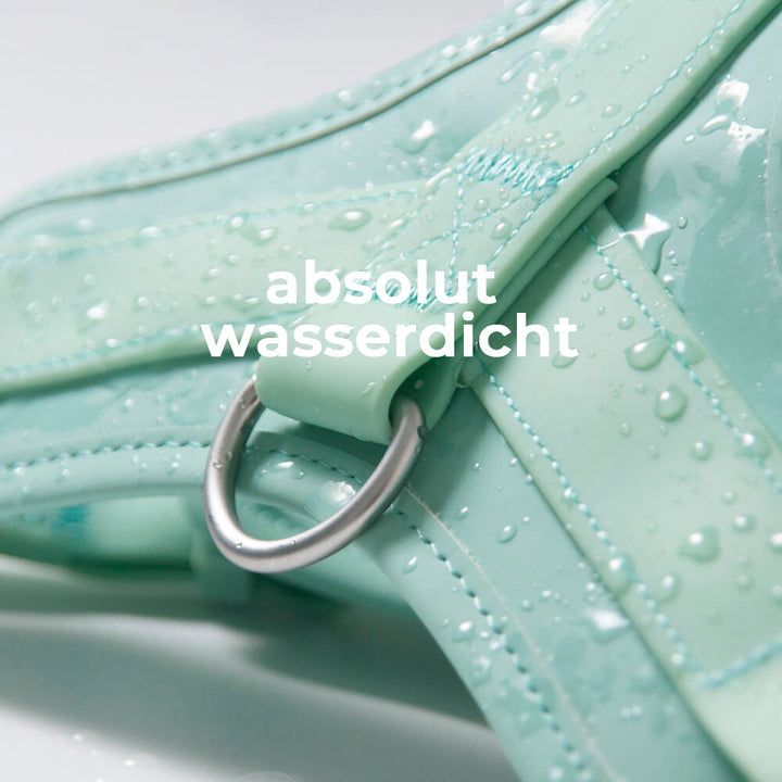 Wasserdichtes Outdoor-Hundegeschirr in Melone Gelb. Antibakteriell, robust & perfekt für Abenteuer.