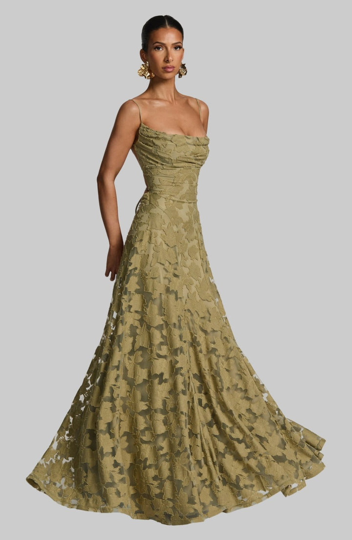 Damen Maxikleid mit floralem Muster, fließend, elegant, perfekt für Sommer & Urlaub.