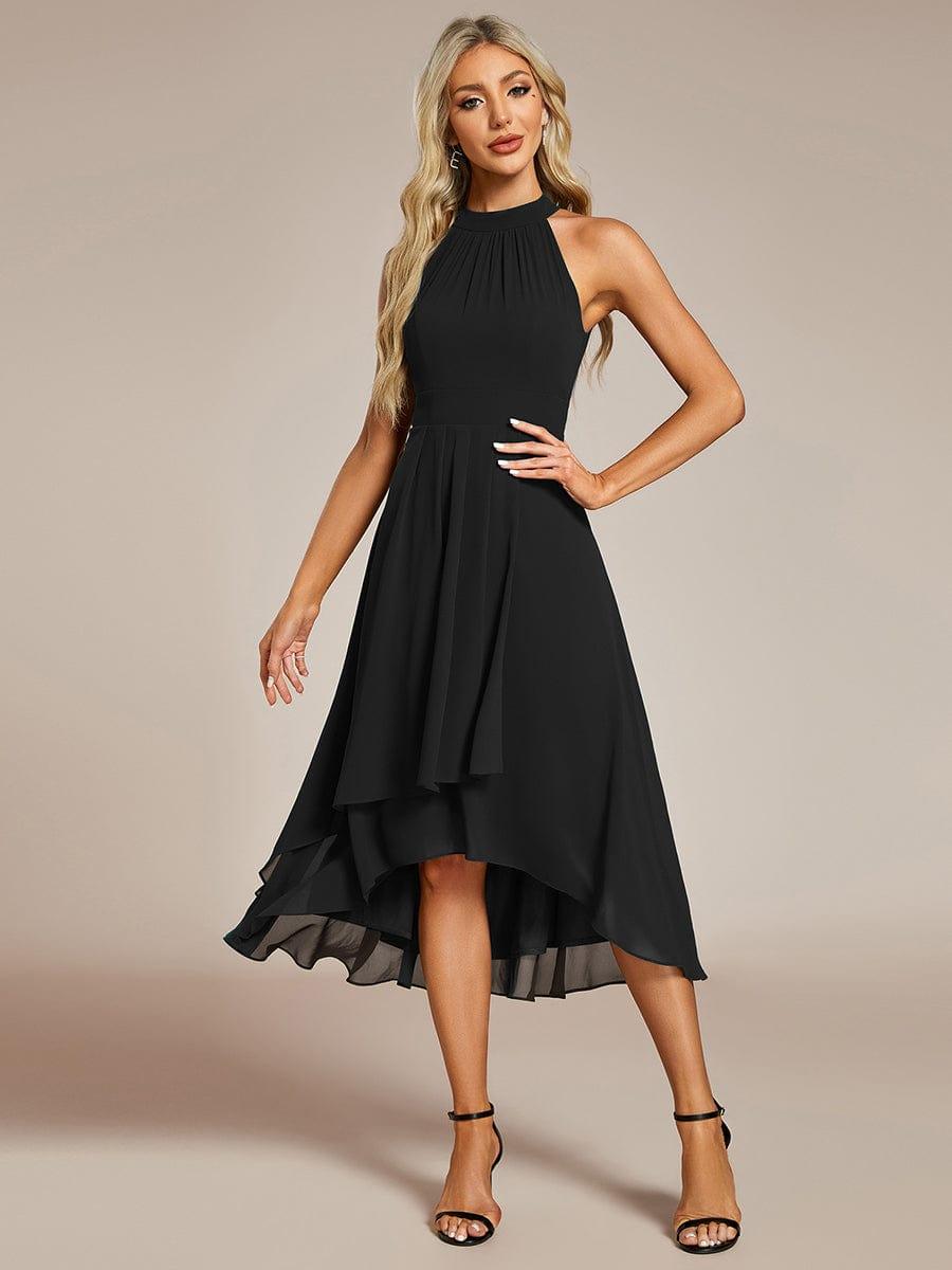Damen Festliches Midi-Kleid A-Linie, Plissee-Stil, elegant, ideal für Hochzeiten & Gartenpartys.