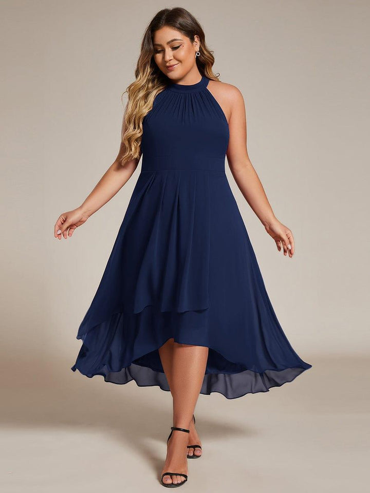 Festliches Damen Midi-Kleid A-Linie, Plissee, ideal als Hochzeitsgast-Kleid oder Abendmode.