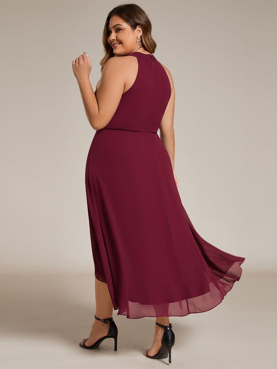 Elegantes Damen Midi-Kleid A-Linie, Plissee, für Hochzeiten, Sommer & festliche Gelegenheiten.